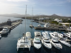 Der Hafen von Calero im Süden Lanzarotes heißt uns mit deutlich milderen Klima als in Südspanien willkommen.